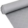 Gummimatte Meterware Gummi Bodenbelag Antirutsch Premium TPE Geruchsarm Riffelblechoptik Grau 3mm Stark 100 cm Breite