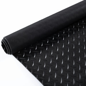 Gummi Gummimatte SBR Schutzmatte Bodenbelag Tränen Riffelblech Optik Schwarz 3mm Stark 100 cm Breite Gummiläufer