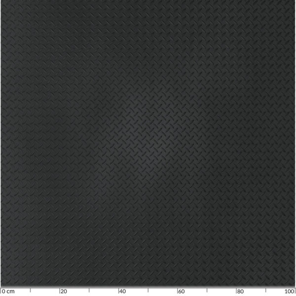 Gummi Gummimatte SBR Schutzmatte Bodenbelag Tränen Riffelblech Optik Schwarz 3mm Stark 100 cm Breite Gummiläufer