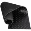 Gummi Gummimatte SBR Schutzmatte Bodenbelag Tränen Riffelblech Optik Schwarz 3mm Stark 100 cm Breite Gummiläufer