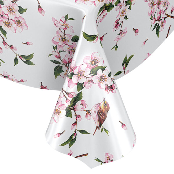 Wachstuch Tischdecke abwaschbar Wachstischdecke Meterware Sakura Vogel Outdoor Tischdecke Gartentischdecke 160cm Breite