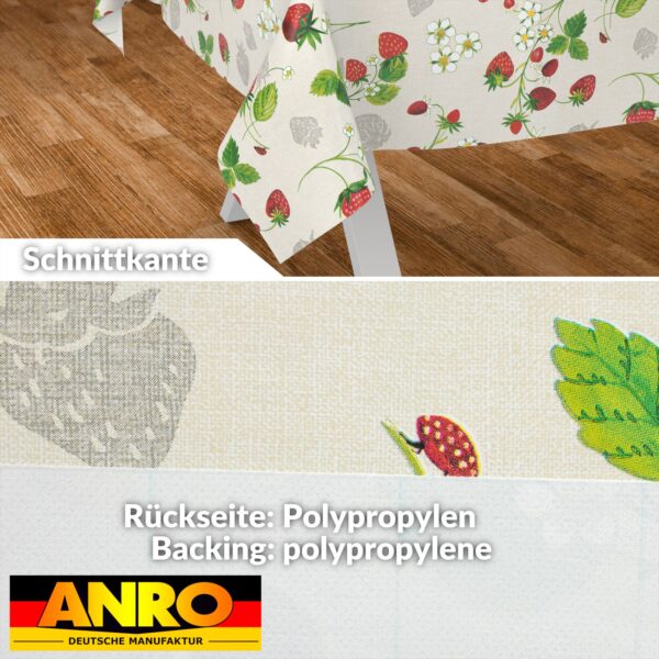 Wachstuch Tischdecke abwaschbar Wachstischdecke Meterware Rechteck Erdbeeren Outdoor Tischdecke Gartentischdecke