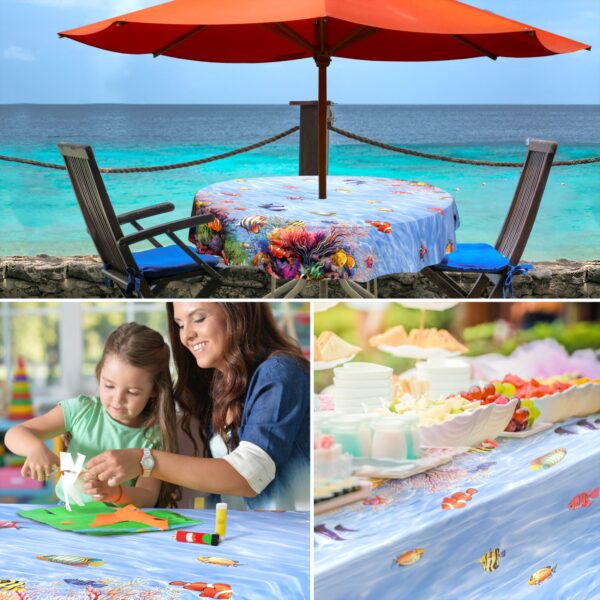 Wachstuch Tischdecke abwaschbar Wachstischdecke Meterware Aquarium Outdoor Tischdecke Gartentischdecke