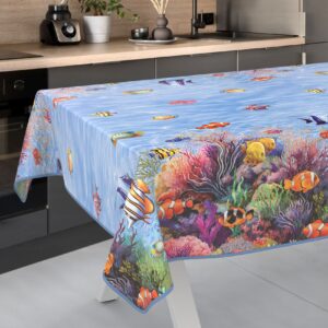 Wachstuch Tischdecke abwaschbar Wachstischdecke Meterware Aquarium Outdoor Tischdecke Gartentischdecke