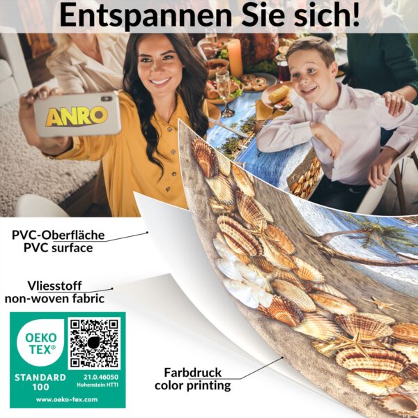 Wachstuch Tischdecke abwaschbar Wachstischdecke Meterware Urlaub Outdoor Tischdecke Gartentischdecke
