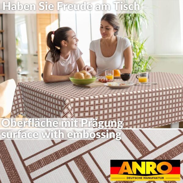 Wachstuch Tischdecke abwaschbar Wachstischdecke Meterware Karo Beige Outdoor Tischdecke Gartentischdecke