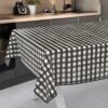 Wachstuch Tischdecke abwaschbar Wachstischdecke Meterware Rechteck Karo Schwarz Outdoor Tischdecke Gartentischdecke