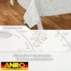 Wachstuch Tischdecke abwaschbar Wachstischdecke Meterware Rechteck Blätter Grau Outdoor Tischdecke Gartentischdecke