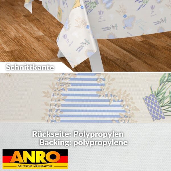 Wachstuch Tischdecke abwaschbar Wachstischdecke Meterware Rechteck Lavendel Outdoor Tischdecke Gartentischdecke