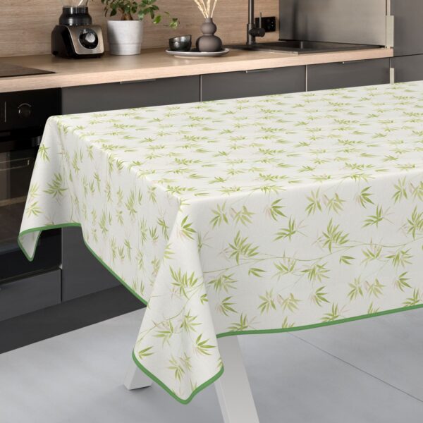 Wachstuch Tischdecke abwaschbar Wachstischdecke Meterware Rechteck Bambuk Outdoor Tischdecke Gartentischdecke