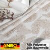 Tischdecke abwaschbar Stofftischdecke Lurex Baumwolle Polyester mit Teflonbeschichtung Lotuseffekt KATE Floral Blätter