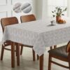 Tischdecke abwaschbar Stofftischdecke Lurex Baumwolle Polyester mit Teflonbeschichtung Lotuseffekt KATE Floral Blätter