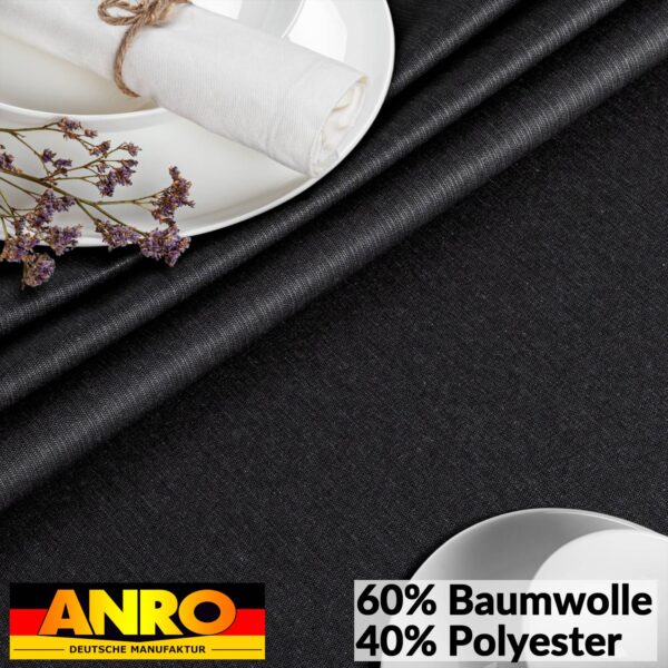 Tischdecke abwaschbar Stofftischdecke MILA Jacquard Baumwolle Polyester Uni Leinenoptik mit Teflonbeschichtung Lotuseffekt Tischdecke