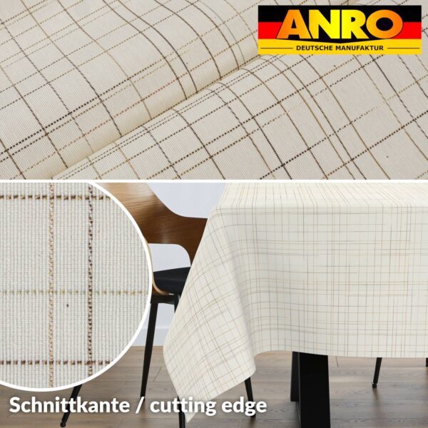 Tischdecke abwaschbar Stofftischdecke ROMA gestreift Baumwolle Polyester mit Teflonbeschichtung Lotuseffekt Tischdecke