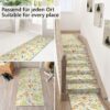 Küchenläufer waschbar Textil + PVC Küchenteppich rutschfest Sprinty Botanic Mehrfarbig 50cm Breit