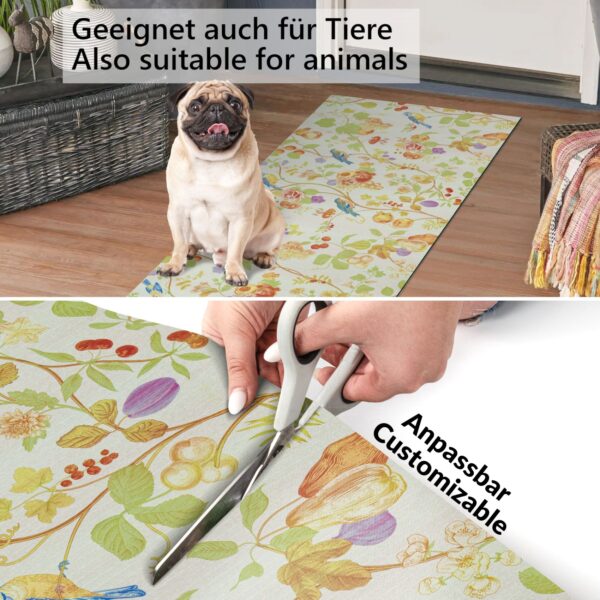 Küchenläufer waschbar Textil + PVC Küchenteppich rutschfest Sprinty Botanic Mehrfarbig 50cm Breit