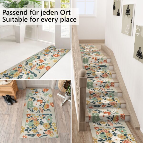 Küchenläufer waschbar Textil + PVC Küchenteppich rutschfest Sprinty Prato Mehrfarbig 50cm Breit
