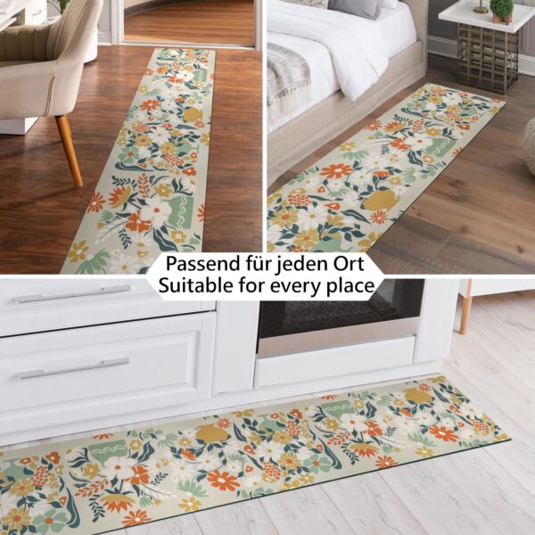 Küchenläufer waschbar Textil + PVC Küchenteppich rutschfest Sprinty Prato Mehrfarbig 50cm Breit