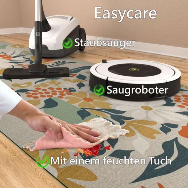 Küchenläufer waschbar Textil + PVC Küchenteppich rutschfest Sprinty Prato Mehrfarbig 50cm Breit