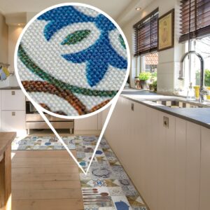 Küchenläufer waschbar Textil + PVC Küchenteppich rutschfest Sprinty Chicco Doro Mehrfarbig 50cm Breit