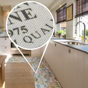 Küchenläufer waschbar Textil + PVC Küchenteppich rutschfest Sprinty Fortuna Mehrfarbig 50cm Breit