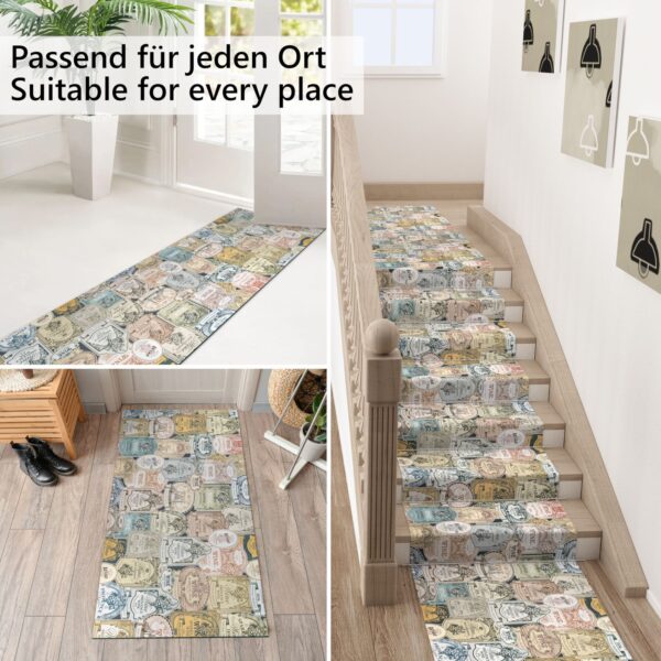 Küchenläufer waschbar Textil + PVC Küchenteppich rutschfest Sprinty Fortuna Mehrfarbig 50cm Breit