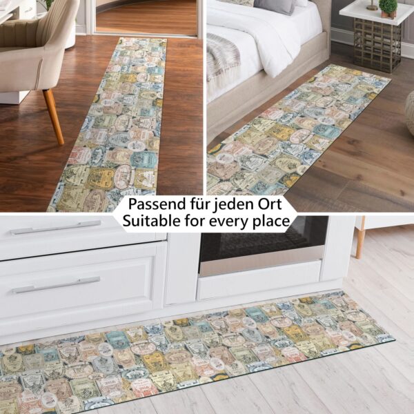 Küchenläufer waschbar Textil + PVC Küchenteppich rutschfest Sprinty Fortuna Mehrfarbig 50cm Breit