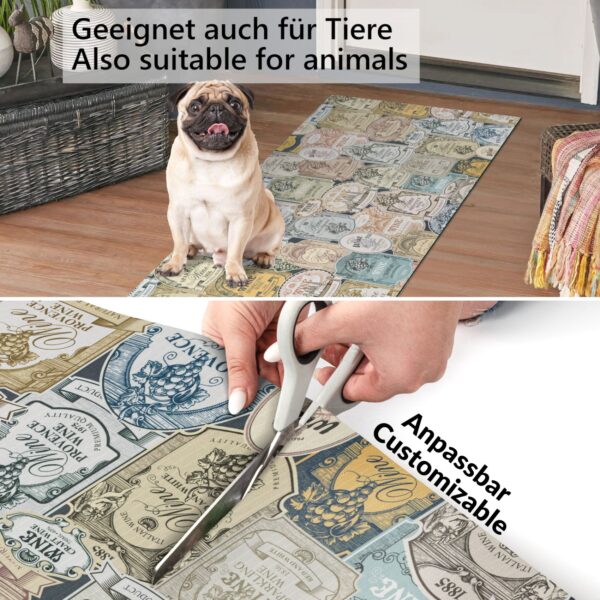Küchenläufer waschbar Textil + PVC Küchenteppich rutschfest Sprinty Fortuna Mehrfarbig 50cm Breit