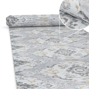 Küchenläufer waschbar Textil + PVC Küchenteppich rutschfest Sprinty Ofelia Lilla 50cm Breit