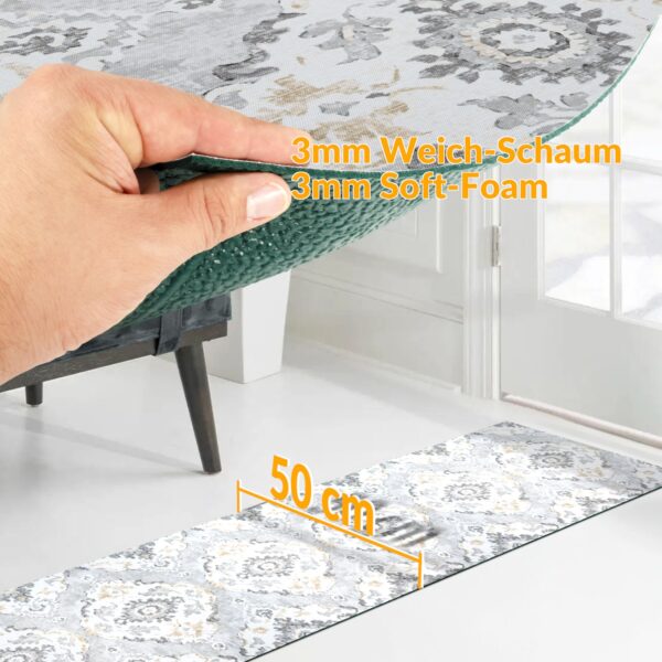 Küchenläufer waschbar Textil + PVC Küchenteppich rutschfest Sprinty Ofelia Lilla 50cm Breit