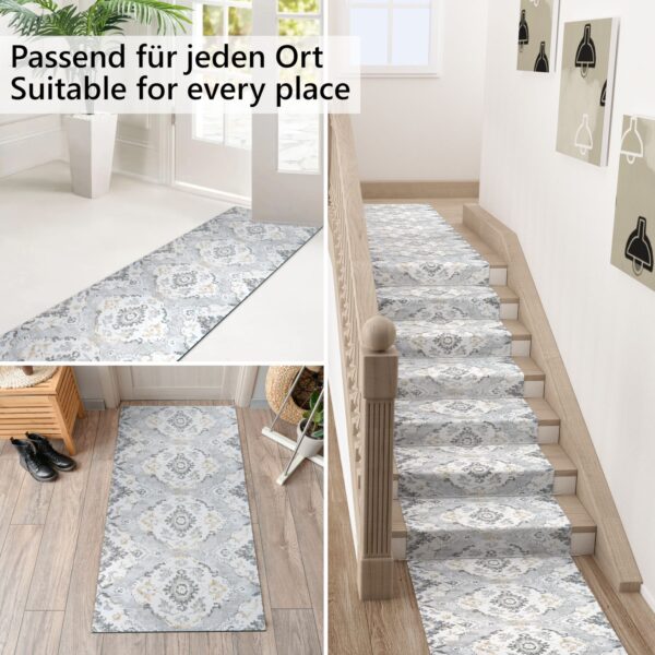 Küchenläufer waschbar Textil + PVC Küchenteppich rutschfest Sprinty Ofelia Lilla 50cm Breit