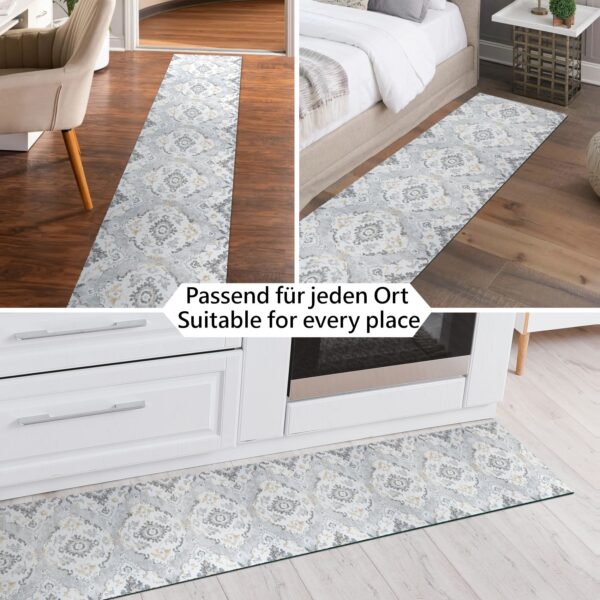 Küchenläufer waschbar Textil + PVC Küchenteppich rutschfest Sprinty Ofelia Lilla 50cm Breit