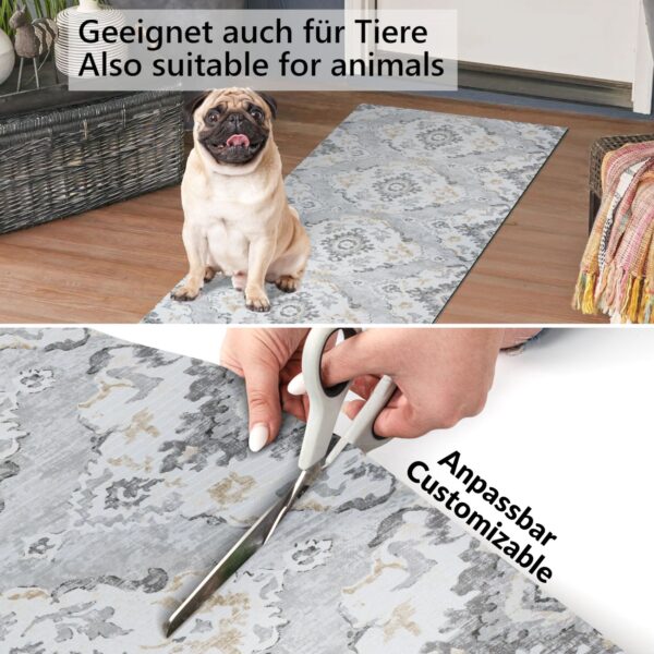 Küchenläufer waschbar Textil + PVC Küchenteppich rutschfest Sprinty Ofelia Lilla 50cm Breit