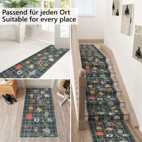 Küchenläufer waschbar Textil + PVC Küchenteppich rutschfest Sprinty Pesca Mehrfarbig 50cm Breit