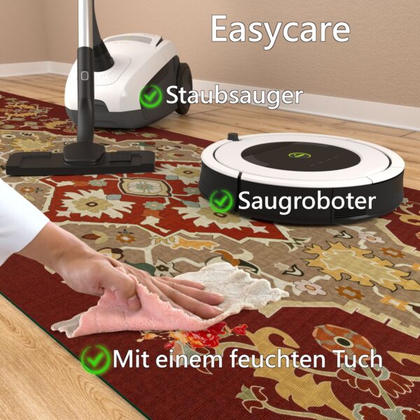 Küchenläufer waschbar Textil + PVC Küchenteppich rutschfest Sprinty Dune Mehrfarbig 50cm Breit