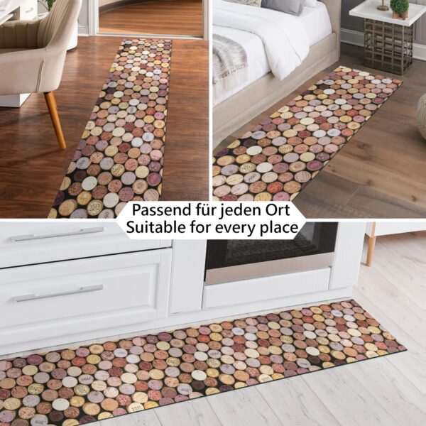 Küchenläufer waschbar Textil + PVC Küchenteppich rutschfest Sprinty Malaga Mehrfarbig 50cm Breit