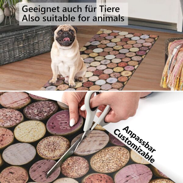 Küchenläufer waschbar Textil + PVC Küchenteppich rutschfest Sprinty Malaga Mehrfarbig 50cm Breit