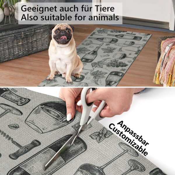 Küchenläufer waschbar Textil + PVC Küchenteppich rutschfest Sprinty Mehrfarbig 50cm Breit