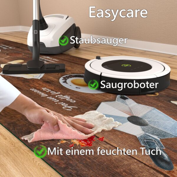 Küchenläufer waschbar Textil + PVC Küchenteppich rutschfest Sprinty Gelati Mehrfarbig 50cm Breit