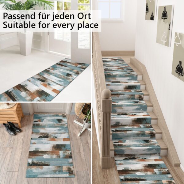Küchenläufer waschbar Textil + PVC Küchenteppich rutschfest Sprinty Panarea Mehrfarbig 50cm Breit