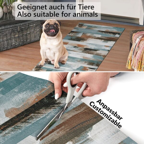 Küchenläufer waschbar Textil + PVC Küchenteppich rutschfest Sprinty Panarea Mehrfarbig 50cm Breit