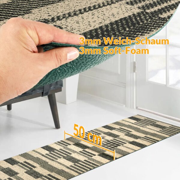 Küchenläufer waschbar Küchenteppich rutschfest Sprinty Barcode 52cm Breite