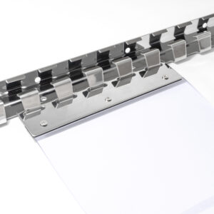 Befestigungsset L-1m Edelstahl für PVC Lamellen Breite 30cm Streifenvorhang Helltransparent