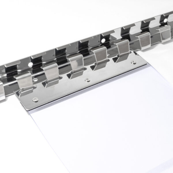 Befestigungsset L-1m Edelstahl für PVC Lamellen Breite 30cm Streifenvorhang Helltransparent