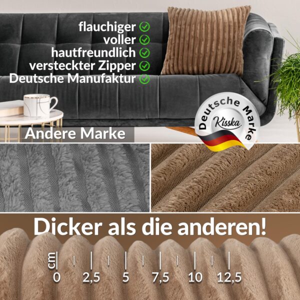 Dekokissen Premium Plüsch Cord Kissenbezug Sofakissen Zierkissen Kissenhülle mit / ohne Füllung