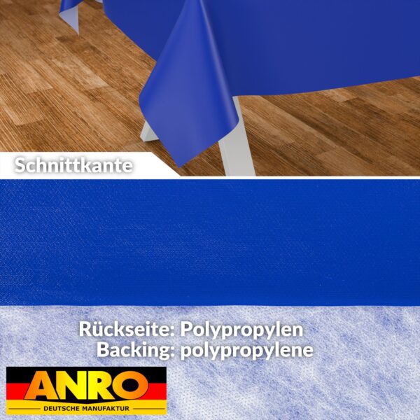 Wachstuch Tischdecke abwaschbar Meterware Wachstuchtischdecke Gartentischdecke 140cm Uni Blau
