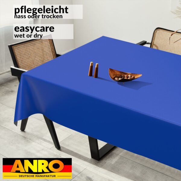 Wachstuch Tischdecke abwaschbar Meterware Wachstuchtischdecke Gartentischdecke 140cm Uni Blau