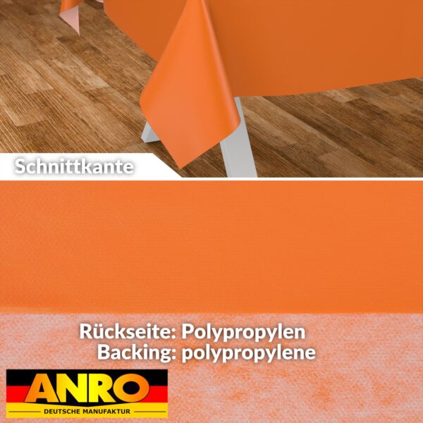 Wachstuch Tischdecke abwaschbar Meterware Wachstuchtischdecke Gartentischdecke 140cm Uni Orangen