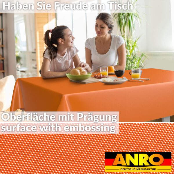 Wachstuch Tischdecke abwaschbar Meterware Wachstuchtischdecke Gartentischdecke 140cm Uni Orangen