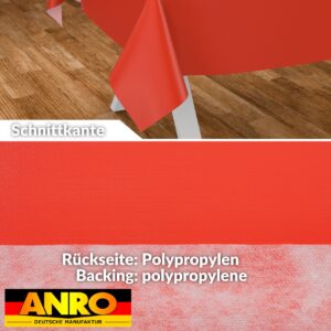 Wachstuch Tischdecke abwaschbar Meterware Wachstuchtischdecke Gartentischdecke 140cm Uni Rot